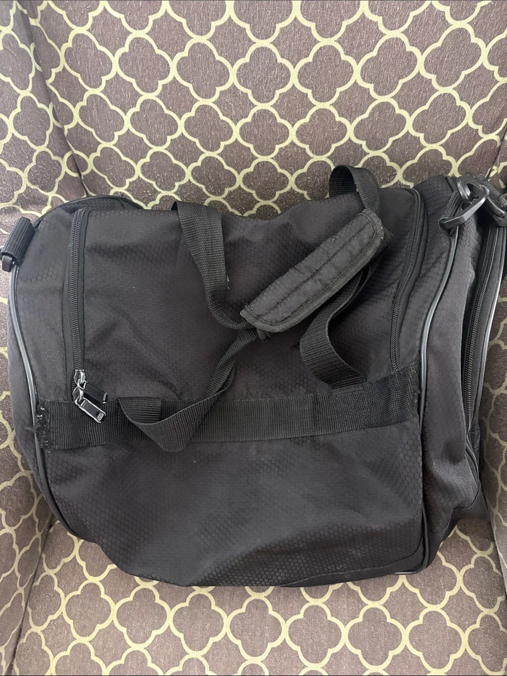 adidas Black Duffel Bag with White Logo